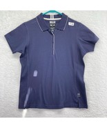 Adidas Womens Golf Polo Shirt Size Medium  Climalite Stretch Navy Blue W... - £14.15 GBP