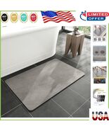 16&quot;x24&quot; Non-Slip Quick-Dry Faux Suede Bathroom Mat with Rubber Backing - $350.07 MXN