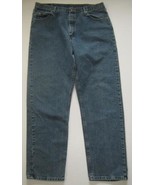 Wrangler Men Denim Blue Jeans 38 X 34 Straight Leg 5 Pocket Classic Cowb... - £11.49 GBP