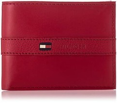 Tommy Hilfiger Men&#39;s Leather Wallet - Thin Sleek Casual Bifold with 6  Pockets - £31.61 GBP