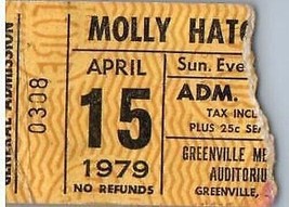Molly Hatchet Ticket Stumpf Greenville South Carolina April 15 1979 - £41.89 GBP