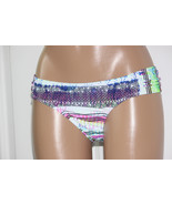 NEW Jessica Simpson Limelight Tribal Print Ruched Side Hipster Bikini Bo... - £8.85 GBP