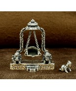 925 silver Hindu idols krishna with swing statue, Figurine, puja article... - $226.49 CAD