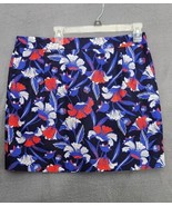 NWT J. CREW Women&#39;s Basketweave Mini Pencil Skirt Blue Red White Floral ... - £21.85 GBP