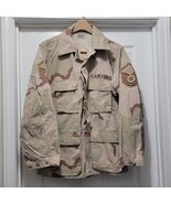 VTG US Military Air Force Desert Camo Field Jacket w/ 3 Patches Mens M /... - $49.43 CAD