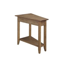 Convenience Concepts American Heritage Wedge End Table in Driftwood Brow... - $141.99