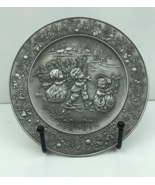 1982 Hallmark Christmas Pewter Plate Designed by Mary Hamilton - Made USA - $11.30