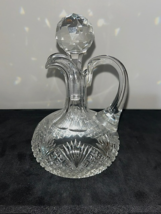 Cut Glass Oil CRUET w/ Crystal Ball Stopper - BEAUTIFUL!! - $15.15