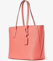 NWB Kate Spade Margaux Peach Leather Large Tote PXRUA226 Peach Melba Gift Bag FS - £114.60 GBP