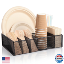 Zzdwldha Paper Plate Organizer For Kitchen Countertopflatware Utensil - $30.25