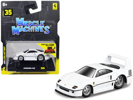 Ferrari F40 White 1/64 Diecast Car Muscle Machines - $17.64