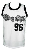 Tupac Shakur #96 Thug Life Custom Basketball Jersey New Sewn White Any Size image 4