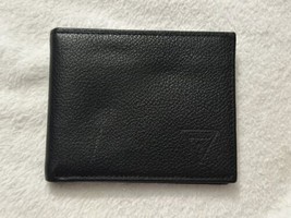 Guess USA Vintage Men&#39;s Leather Credit Card Id Wallet Passcase Bifold Black - £15.57 GBP