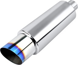EVIL ENERGY Exhaust Muffler Stainless Steel Exhaust Tip Universal 15&quot; Le... - £39.52 GBP