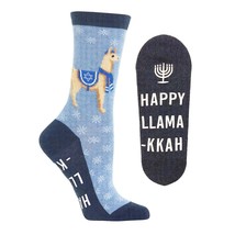 Happy Llamakkah No Skid Crew Socks (Adult Medium) - £4.69 GBP