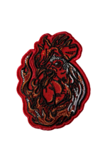 Rooster Big Cock  Sew On /Iron On Embroidered Patch  Vintage Classic Looking - £6.05 GBP