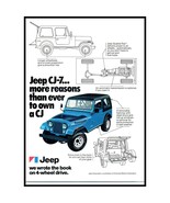 1977 Jeep CJ-7 Renegade Vintage Print Ad 4wd Offroad Jeeping Man Cave Wa... - £8.30 GBP