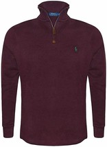 Polo Ralph Lauren Mens Wine Red Half 1/2 Zip Cotton Sweater Sz 4XLT  321... - £70.81 GBP