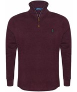 Polo Ralph Lauren Mens Wine Red Half 1/2 Zip Cotton Sweater Sz 4XLT  321... - £70.39 GBP