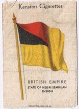 British Empire State Of Negri-Sembilan Flag Kensitas Cigarettes Silk Trade Card - $3.95