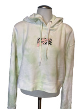 VANS Light Green Screen Print Long Sleeve Fleece Hoodie, Women's Size L - $12.34