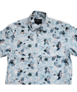 Rodd &amp; Gunn Shirt Mens Small Blue Flroal Sports Fit Italian Fabric Short... - $371.58 MXN