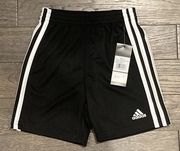 NWT $24: Adidas Boys Size 5 Black 3-stripe Athletic Basketball Running S... - £13.86 GBP