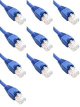 RiteAV - Cat5e Network Ethernet Cable - Blue - 5 ft. (10 Pack) - $45.92