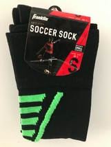 Soccer Socks Neo-Fit By Franklin Size Small Shoe Size(10-1) Black/Green NEW - $5.08