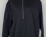 Athleta Womens Triumph Hybrid Half Zip Pullover Sweatshirt Black Large - $34.65