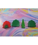 Lot of 4 Thomas &amp; Friends Wooden Railway Trees - 3 Green/1 Red - $12.29 CAD