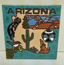 Earthtones ARIZONA Ceramic Decorative Art Tile 2005 Kokopelli Pot Howlin... - £22.98 GBP