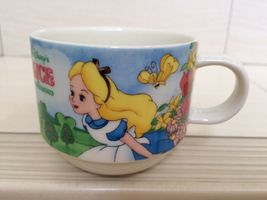 Disney Alice in Wonderland Coffee Cup. Garden Theme. Rare Item - £15.68 GBP