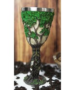 Myths And Legends Forest Spirit Greenman Deity Tree Of Life Wine Goblet ... - $26.99