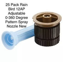 25 Pack Rain Bird 12AP Adjustable 0-360 Degree Pattern Spray Nozzle New - $32.53