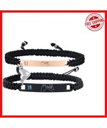 Personalized Couple Bracelets Set - Custom Engraved Relationship Gifts - $553.33 MXN