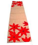 Saro Lifestyle Airabella Collection Red Appliqued Flower Table Runner 16... - $236.65 MXN