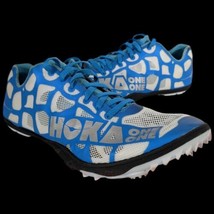 Hoka Track Cleats Size 9.5 Mens Spikes Rocket LD Shoes Blue One 1013929 wcy - $65.34