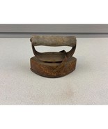 Vintage Asbestos Sad Iron Metal With Wood Handle Unrestored As Found - £17.48 GBP