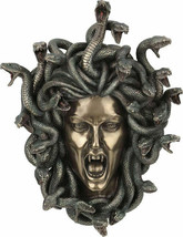 Medusa: Greek Mythology Gorgon (Cold Cast Bronze wall mounted mask 19cm / 7.48&#39; - £80.44 GBP