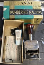 Vintage Roberts model No 190 numbering machine in a Bates box - £14.95 GBP