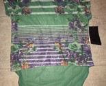 Almost Famous ~ NWT Women&#39;s Sheer Floral Blouse Shirt Sequence Green ~ M - $8.80