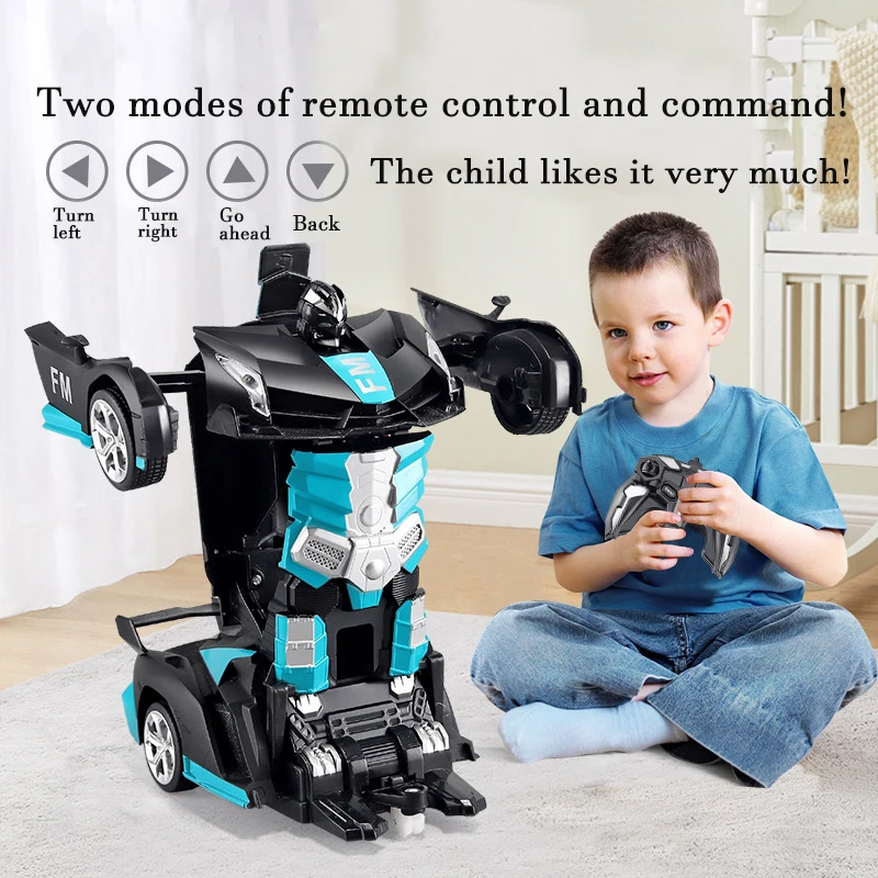 2IN1 Electric RC Car Transformation Robots One-key Deformation Car Outdoor - £25.53 GBP+