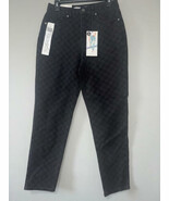 Tinseltown Juniors Hi-Rise Checkered Mom Jeans Black Size 7/28 NWOT - $34.65