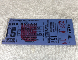 BOB DYLAN 1978 CONCERT TICKET STUB LAKELAND CIVIC CENTER ARENA FLORIDA USA - $19.98