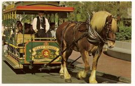 Vintage WALT DISNEY WORLD VTG Postcard Main Street USA Horse Drawn Stree... - $4.90