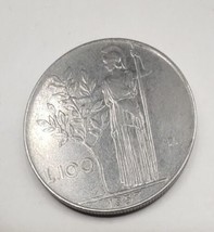 Italy 1957 100 Lira L.100 Coin - $9.75