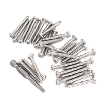  30Pcs #8 1-1/4&quot; Torx Security Screws – 304 SS, Self-Tapping + T20 Key - $14.43