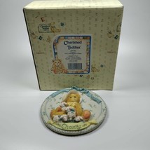 Cherished Teddies Girls With Bonnets Plaque #104140 Charity Wall Plaque ... - £7.77 GBP