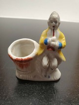 Vintage 3 Inch tall had painted horn player wth planter - Made in Occupied Japan - £7.28 GBP